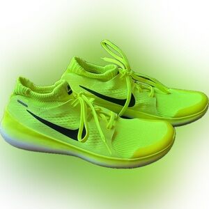 Nike Taco neon athletic Shoes with sock like feel. EUC.